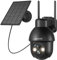 ANRAN 2K Solar Security Camera Outdoor Wireless WiFi, 360° CCTV Camera Outdoor, PIR Motion Detection, Sound-Lights Alarm, Outside Camera with Night Vision, 2-way Audio, Works with Alexa, Q3 Black