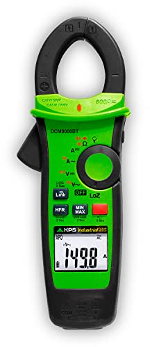 KPS-DCM8000BT Pinza Amperimétrica TRMS con Bluetooth Corriente AC/DC 600A Tensión AC/DC 1000V Modo LoZ NCV LPF CAT.IV