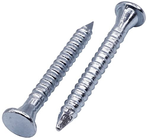 SKIR'CO (150 pezzi) Acciaio 4,0 x 40 mm Chiodi anulari con codolo ad anello, chiodi in acciaio zincato