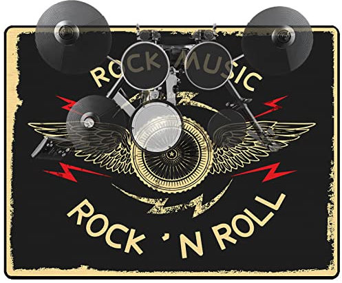 PRIHALF Drum Rug,Schlagzeugteppich,Drum Set Carpet,Drum Teppich,Bedroom Living Room Decor, Soundproof Rug Pads Drum Accessories for Drum Set, Antirutschmatte,Schlagzeug, Polyester(A,4 * 5ft)