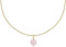 LES POULETTES BIJOUX - Collier Plaqué Or Pendentif Perle de Quartz Rose