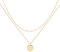 Jenosy Collana Pendente Donna Regalo Delicata a Più File Catena Ipoallergenica Collana da Donna Oro 18K Placcata Gioielli di Moda per Donne Ragazze (Oro)
