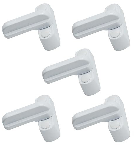 VEDA Enhance Home Security with 5 Pack Sash Lock Blocker - Door & Window Lock - Anti-Theft for PVC/uPVC Windows and Doors - White