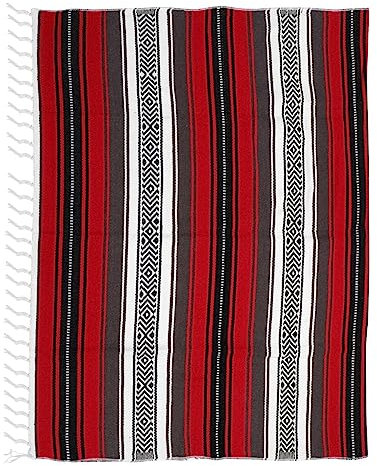 Holibanna Mexikanisches Serape Mexikanische Serape Gemischter Umhang Verwandtschaft Vermischt Verschluss Für Uhrenarmband Mexikanischer Serape-Stoff Yoga Matte Werfen Decke Fischgrätenmuster