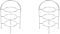 Olympia 3-Tier Afternoon Tea Stand for Plates up to 267mm / 10½ inch, Chrome, Height 490mm, Plate Ring 195mm, High Tea Cake Scone Stand, Non-Slip Foot Bungs | CL572, Pack of 2, Silver