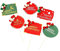 TOYANDONA Merry Christmas 6 Pack Bell Cake Topper Mini Decor for Celebration Random Style