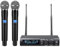 innopow Wireless Microphone System, Dual UHF Metal Cordless Mic Set, Long Distance 150-200Ft,16 Hours Continuous, Fixed Frequency, Use for Karaoke Singing, Family Party,Church …