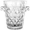 Generic Seau à champagne en cristal - Seau à glace portable en verre avec poignée de transport pour refroidisseur de vin, récipient à glaçons transparent pour fêtes