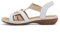 Rieker 65918 Sandales Femme Blanc 41