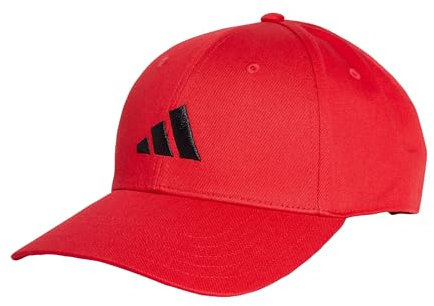 adidas Unisex Baseball Cap Cotton New Logo, Pure Ruby/Black, XS