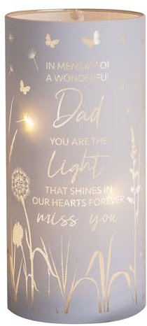 Widdop Thoughts of You LED Memorial Tube Light - Dad - Commemorative Light Present Memory Sentimental Message