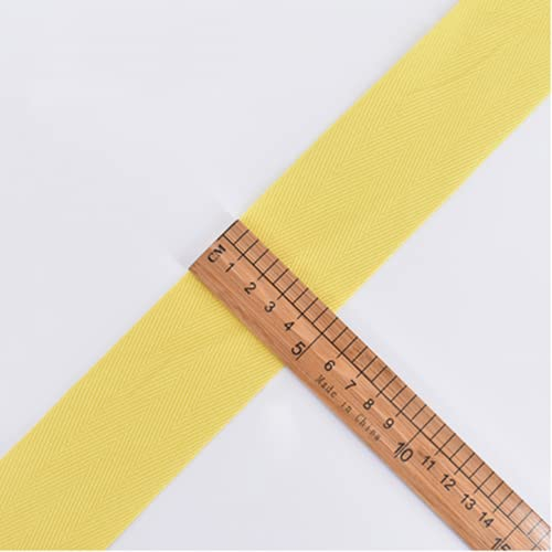 tutu2 Köperband Baumwolle 50mm Nahtband zum nähen Baumwollband 18 Farben 5cm Breit (Gelb, 5 metre)