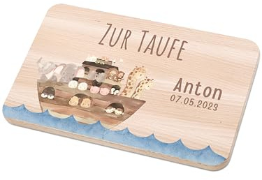 Bärenfreunde Frühstücksbrettchen personalisiert, Kinder Holzbrett Gravur | Schneidebrett, Brettchen, Frühstücksbrett mit Namen, Abschiedsgeschenk Kita Erzieher, Vesperbrett, Geschenk Taufe