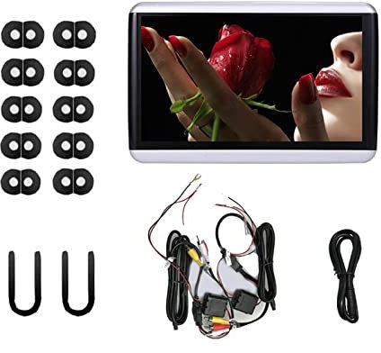 Lecteur DVD portable pour lecteurs vidéo d'appuie-tête de voiture Moniteur d'appui-tête de voiture 10.6 pouces lien d'affichage autonome 1080P 4K vidéo WiFi/Bluetooth/USB/SD lecteur multimédia avec éc