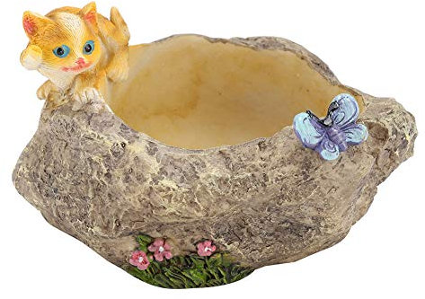 WOHPNLE Animal Plant Pot Succulent Flower Pot Cute Cartoon Bonsai Pot Mini Cartoon Animal Flowerpot Decoration Desktop Succulent Plant Pot Ornament(Cat)