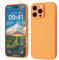 GOODVISH 3 IN 1 for iPhone 16 Pro Case 6.3 inch, Upgraded Camera Protection, 2X HD Screen Protector, Liquid Silicone Anti-Scratch Shockproof Gel Rubber Anti-Fingerprint Phone Case Cover, Orange