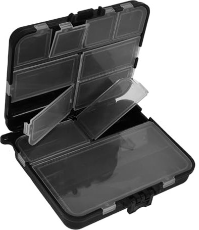 HANABASS 3stücke Multifunktionale Angelzubehörbox Für Angler Robuste Aufbewahrungslösung Für Angelgeräte Praktischer Organizer Sortierung Von Haken Und Kleinteilen Schwarze Angelbox