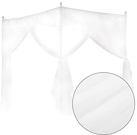 Himmelbettvorhänge, Betthimmel mit Atmungsaktivem Netzgewebe, Dreiseitig zu öffnendes Polyester-Himmelbett für die Dekoration von Damenschlafzimmern (120 * 200 * 200)