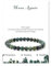 LOCCY Echtes Naturstein Armband für Damen, 4mm Perlenarmband Yoga Armband für Muttertag Geburtstag Valentinstag Geschenke für Mama Tochter Oma Enkelin Schwester (6mm-Moosachat)