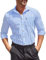 Misfuso Chemise Homme Casual à Carreaux Manche Longues avec Poche Poitrine Chemise Homme Décontractée en 100% Coton Bleu Clair 3XL