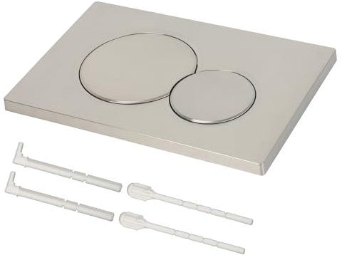Actuator Plate for Geberit Sigma 01, Push Plate with Flush Lever Set and Mounting Frame for Geberit Sigma01 UP300 & 320, 1 Piece, Dual Flush (Brushed Nickel)