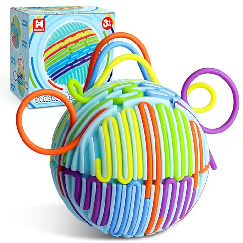 Sensory Fidget Toys for Kids Adults, Sensory Activity Ball with 20 Strings - Anxiety Relief, Calming Autism ADHD Focus, Travel-Friendly Toys with Portable Storage Bag