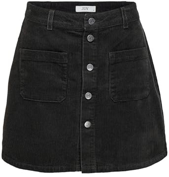 JDY Damen Cord Mini-Rock JDYShiraz Cordrock mit sichtbarer Knopfleiste