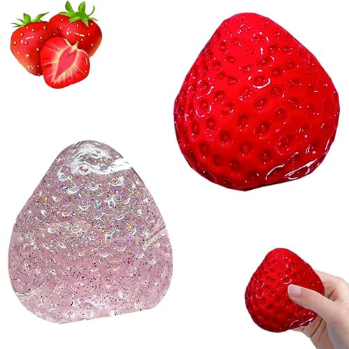 2 Stück Taba Squishy, Fufu Squishy, Squishy XXL, Squishy, Squishy Erdbeere, Fufu Squishy XXL, Taba Squishy XXL , Bunte Design für alle Altersgruppen, Stressabbau und entspannendes Spielzeug