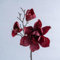 Magnolia - Orchidea artificiale a ramo lungo, orchidea artificiale, decorazione per soggiorno, casa, matrimonio, decorazione per composizioni floreali, colore rosso