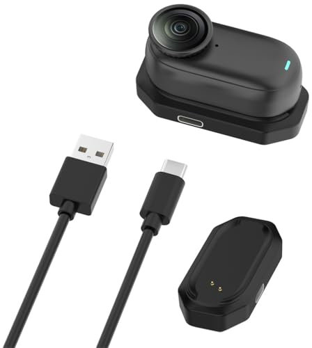 Ladegerät für Insta360 GO 3S/GO 3 Ladegerät Kamera Ladestation Base mit Ladekabel für Insta 360 GO 3S/GO3 Sport Kamera-Zubehör