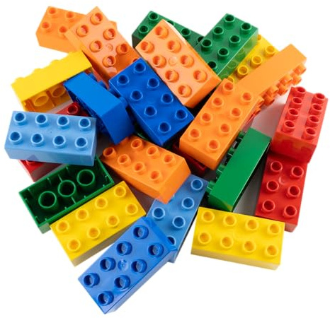 LEGO® DUPLO® 2x4 Steine 3011 – 20x Bausteine bunt gemischt NEU – Klassische Grundbausteine, individuell zusammengestellt