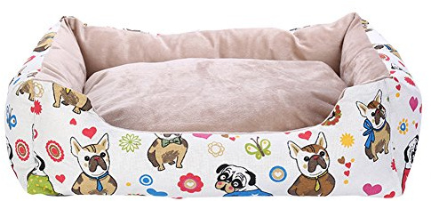 Anyu Panier Doux Corbeille Lit pour Chien Confortable Chaud Coussin Chien S