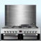 Displaypro 0.9mm Thick Brushed Stainless Steel Kitchen Cooker Hob Wall Splashback (750, 700)