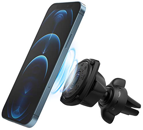 Ringke Power Clip Car Mount Handyhalterung Kfz Magnet Lüftungshalterung - Doppel Beule Technologie 360 Grad Drehung Magnet für Armaturenbrett Lüftungsschlitz [2 in 1] Für iPhone, Samsung, LG, GPS Usw.