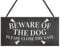 RED OCEAN Beware Of The Dog Warning Sign Garden Gate House Door Hanging Outdoor Plaque Gift