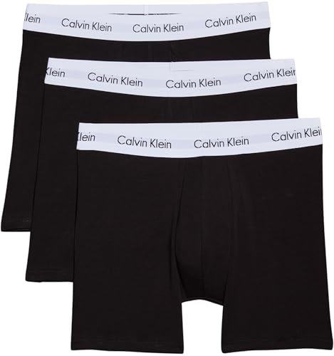 Calvin Klein Uomo Pantaloncini Boxer Confezione da 3 Boxer Brief Elasticizzati, Nero (Black), XL
