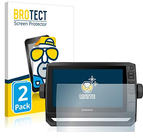 BROTECT Entspiegelungs-Schutzfolie für Garmin ECHOMAP UHD 92sv (2 Stück) Matte Displayschutz-Folie, Anti-Reflex, Anti-Fingerprint