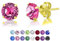 DTPsilver - Boucles d'oreilles/Clous en Argent Fin 925 Plaqué Or Jaune et Cristaux de Swarovski® Elements Ronds - Diamètre: 6 mm - Couleur: Rosé