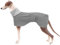 Morezi Winter Hundemantel mit reflektierender Leiste, weiches Polyester-Fleece, verstellbares Band, für Windhunde, Lurcher und Rennhunde-Grau-XL