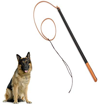 Leder Training Hundepeitsche, Hund Rührpeitsche Fledermaus Leder Protect Pet Leashes für mittelgroße große Hunde