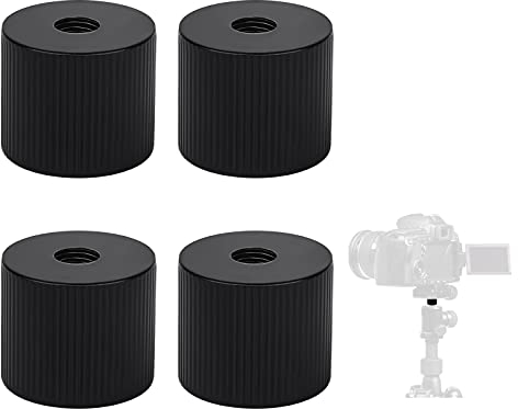 4Pcs Tuerca Trípode Adaptadores de Tuerca de Rosca Estándar Tornillo de Rosca de 1/4 -20 Adaptador Tornillo Articulación de Brazos Mágicos Reemplazo de Plataformas de Trípode(2*1.7cm)