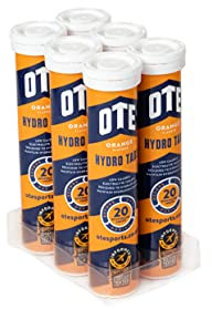OTE Hydration - Elektrolytsalz Nahrungsergänzungsmittel für Läufer & Radfahrer - Rehydration für Radfahren, Laufen & Ausdauersport - Tube mit 20 Stück (Orange, 6 Stück)