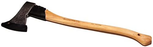 Forstaxt 1250 Gramm klar lackiert, mit gef. USA-Hickorystiel (70 cm) und Lederschneidenschutz