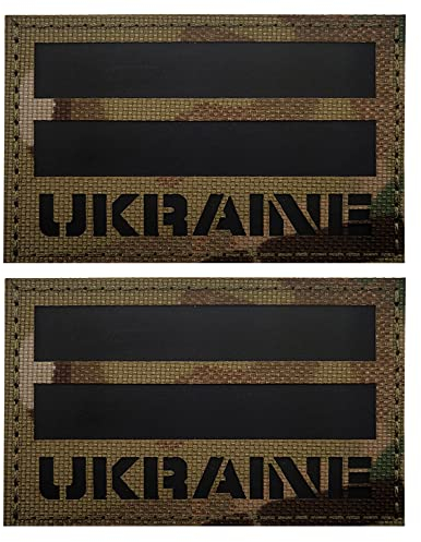 Ukraine-Flagge, IR-Infrarot-reflektierender Aufnäher, Applikationen, ukrainisch, DIY, taktisches Militär, Moral-Emblem, Armband, Abzeichen, dekorative Flicken (Farbe 2)