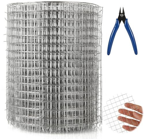 LOLYSIC Rodent Proofing Wire Mesh Roll, 200mm x 10M Stainless Steel Rat Mesh Blocks Mice Squirrel Birds, Galvanised Metal Mouse Mesh Roll for Home Garden Filling Gaps