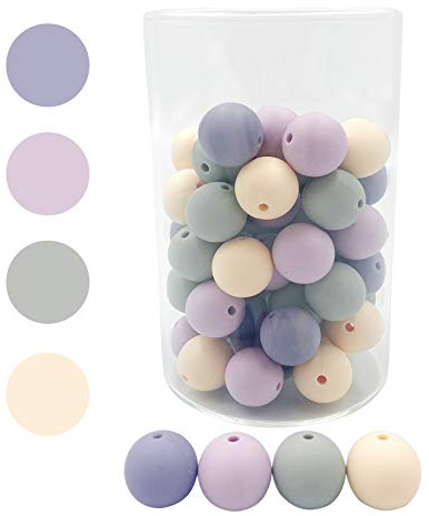 DIY Slicone Lose lila Perlen 12mm 50pc Perlen Für die Schmuckherstellung