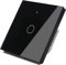proAMEDEN Interruptor de luz inteligente WiFi 1/Gang NO NECESITA NEUTRO, panel de vidrio, interruptor táctil WiFi 2,4 GHz, control remoto Smart Life/Tuya, funciona con Alexa, Google Home, Negro[1pc].