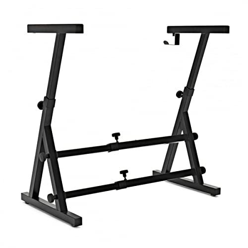 gear4music Z Frame Keyboard Stand Adjustable Heavy Duty 40kg Max Load