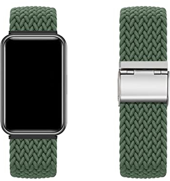 Nylon Armband für Huawei Watch Fit - Solo Loop Ersatzarmband, Elastisch Verstellbar, Stoff Loop (P,Watch Fit)