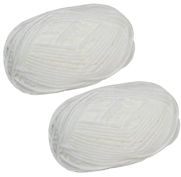 Häkelgarn, 2 Stück (weiß)